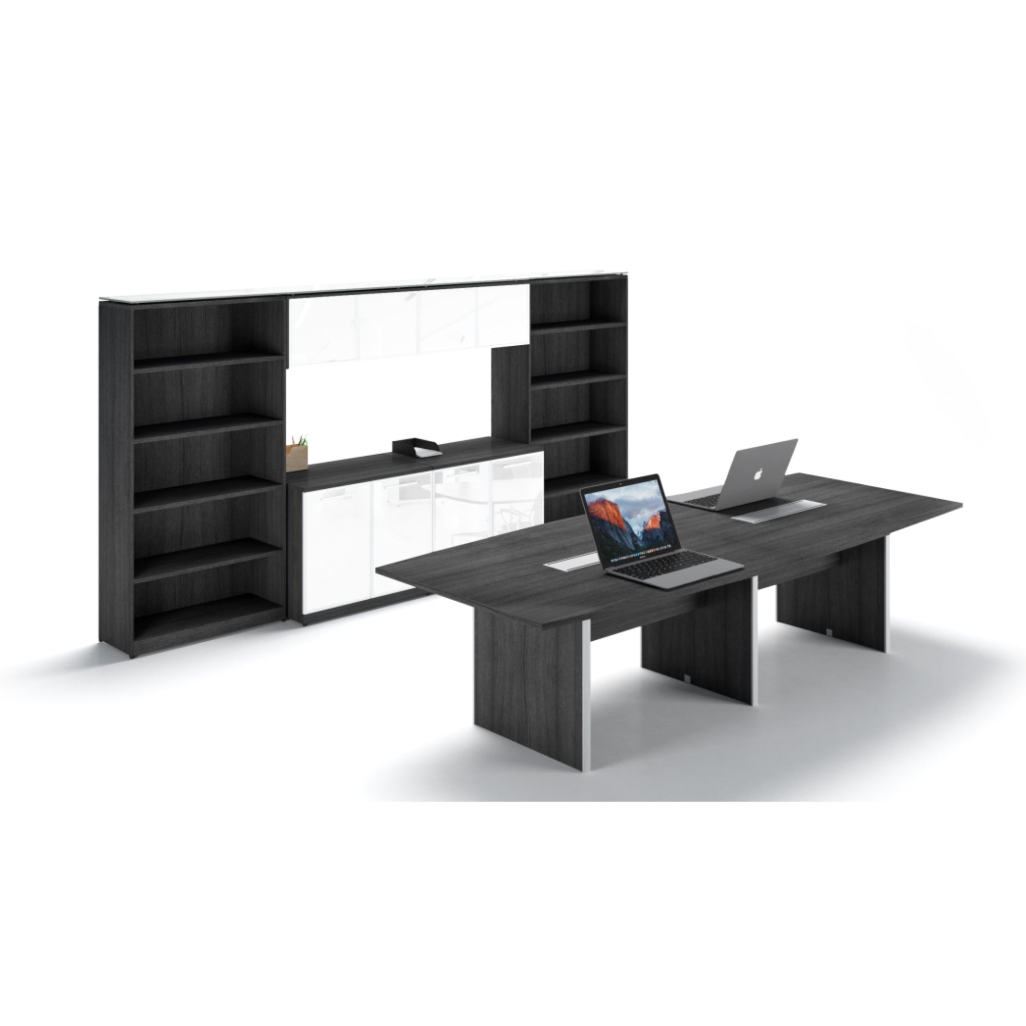 L Shaped Desk with Hutch - Potenza by Corp Design