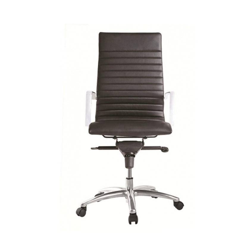 ZETTI High Back Executive Leather Chair, Black