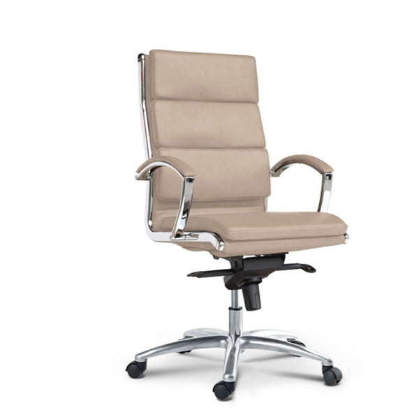LIVELLO High Back Executive Leather Chair, Sand