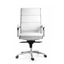 LIVELLO High Back White Executive Leather Chair, White