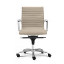 ZETTI Mid Back Executive Leather Chair, Sand
