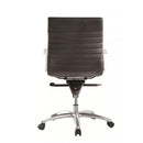 ZETTI Mid Back Executive Leather Chair,  Black