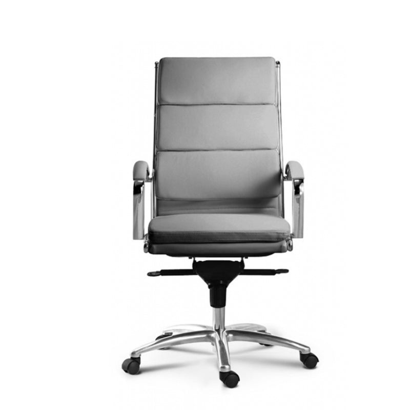 LIVELLO High Back Executive Leather Chair, Grey