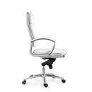 LIVELLO High Back White Executive Leather Chair, White