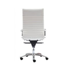ZETTI High Back Executive Leather Chair, White