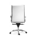 LIVELLO High Back White Executive Leather Chair, White