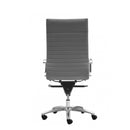 ZETTI High Back Executive Leather Chair, Grey