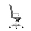 ZETTI High Back Executive Leather Chair, Grey