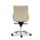 ZETTI Mid Back Executive Leather Chair, Sand