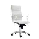 ZETTI High Back Executive Leather Chair, White