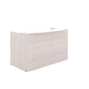 Potenza 72"W x 36"D Reception Desk with White Glass Transactional Top