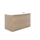 Potenza 72"W x 36"D Reception Desk with White Glass Transactional Top