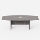 Sheridan Conference Table 96"W x 43"D (8ft) with Silver Grommet - Stone Gray