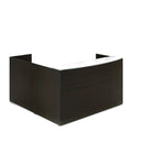 Potenza 72"W x 78"D L-Shaped Reception Desk with White Glass Transactional Top