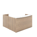 Potenza 72"W x 78"D L-Shaped Reception Desk with White Glass Transactional Top