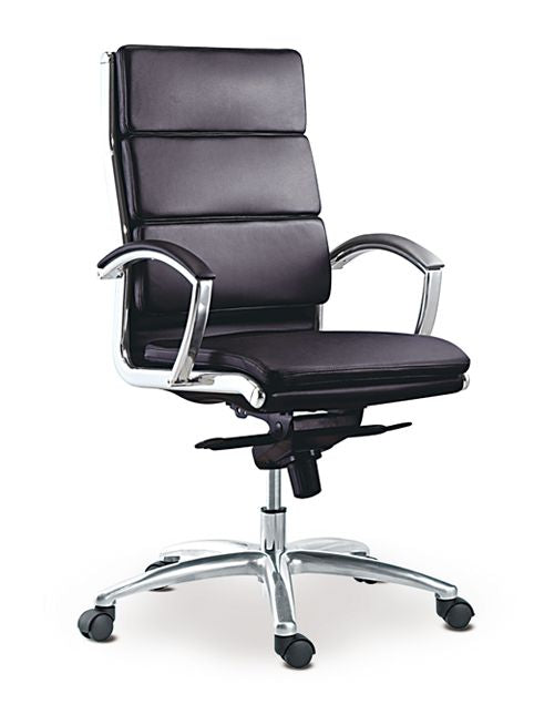 LIVELLO High Back Executive Leather Chair, Black