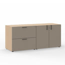 Leah Credenza 72"W x 22"D Combo 2-Drawer Lateral File & 2-Doors Storage Cabinet