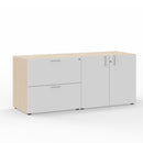 Leah Credenza 72"W x 22"D Combo 2-Drawer Lateral File & 2-Doors Storage Cabinet
