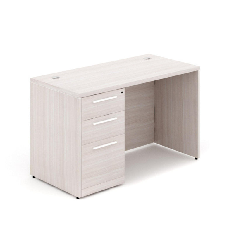 Potenza Small Straight Desk 48"W x 24"D with Box/Box/File Drawers