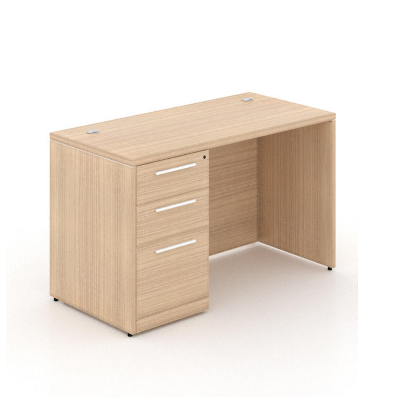 Potenza Small Straight Desk 48"W x 24"D with Box/Box/File Drawers
