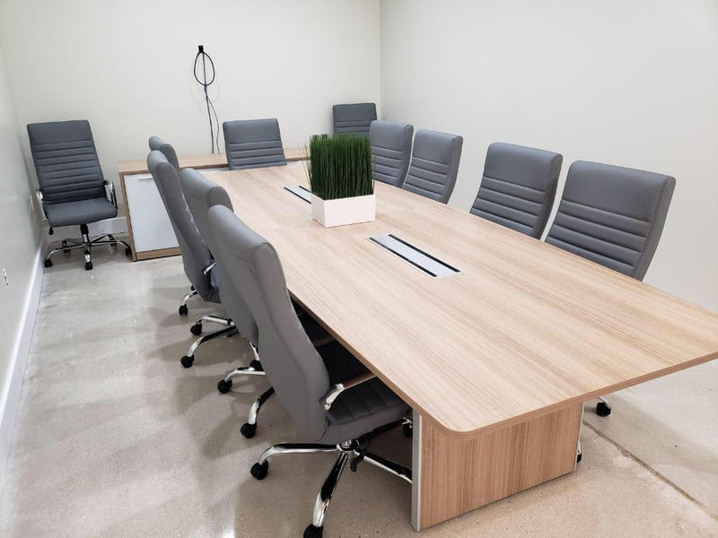 Potenza Boat Shaped Conference Table Available from 8ft to 20ft