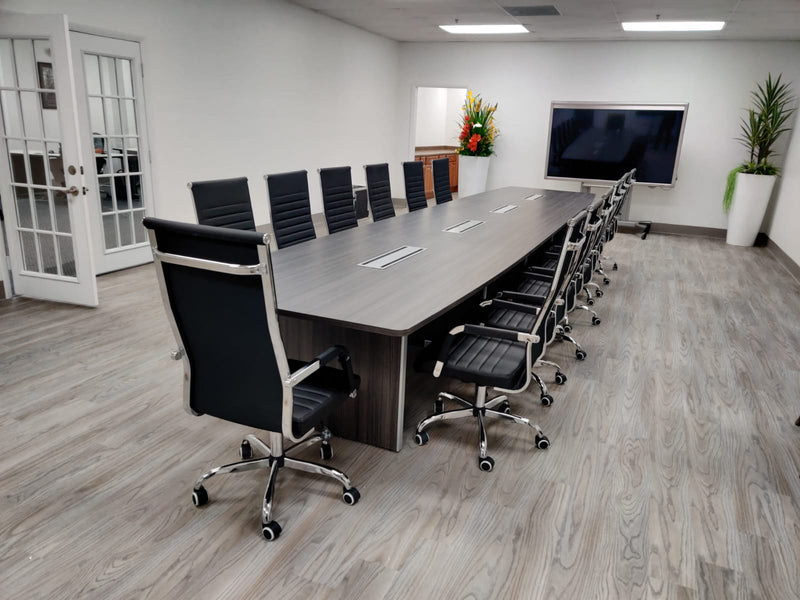 Potenza Boat Shaped Conference Table Available from 8ft to 20ft