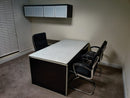 Potenza Executive L-Shaped Desk 72"W x 75"D with Glass Top