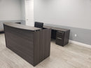 Potenza 72"W x 36"D Reception Desk with Laminate Transactional Top
