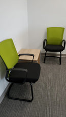 HALEY II Ergonomic Mesh Visitor Sled Based Chair