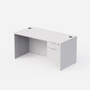Sheridan Straight Desk 60"W x 30"D with Hanging Box/File Pedestal - White