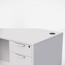 Sheridan Straight Desk 60"W x 30"D with Hanging Box/File Pedestal - White