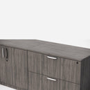 Sheridan Credenza 72"W x 22"D Combo 2-Drawer Lateral File & 2-Doors Storage Cabinet - Stone Gray