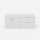 Sheridan Credenza 72"W x 22"D Combo 2-Drawer Lateral File & 2-Doors Storage Cabinet - White