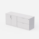 Sheridan Credenza 72"W x 22"D Combo 2-Drawer Lateral File & 2-Doors Storage Cabinet - White