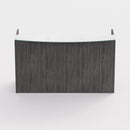 Sheridan Reception Desk 72"W x 36"D with Ultra White Glass Transactional Top - Stone Gray