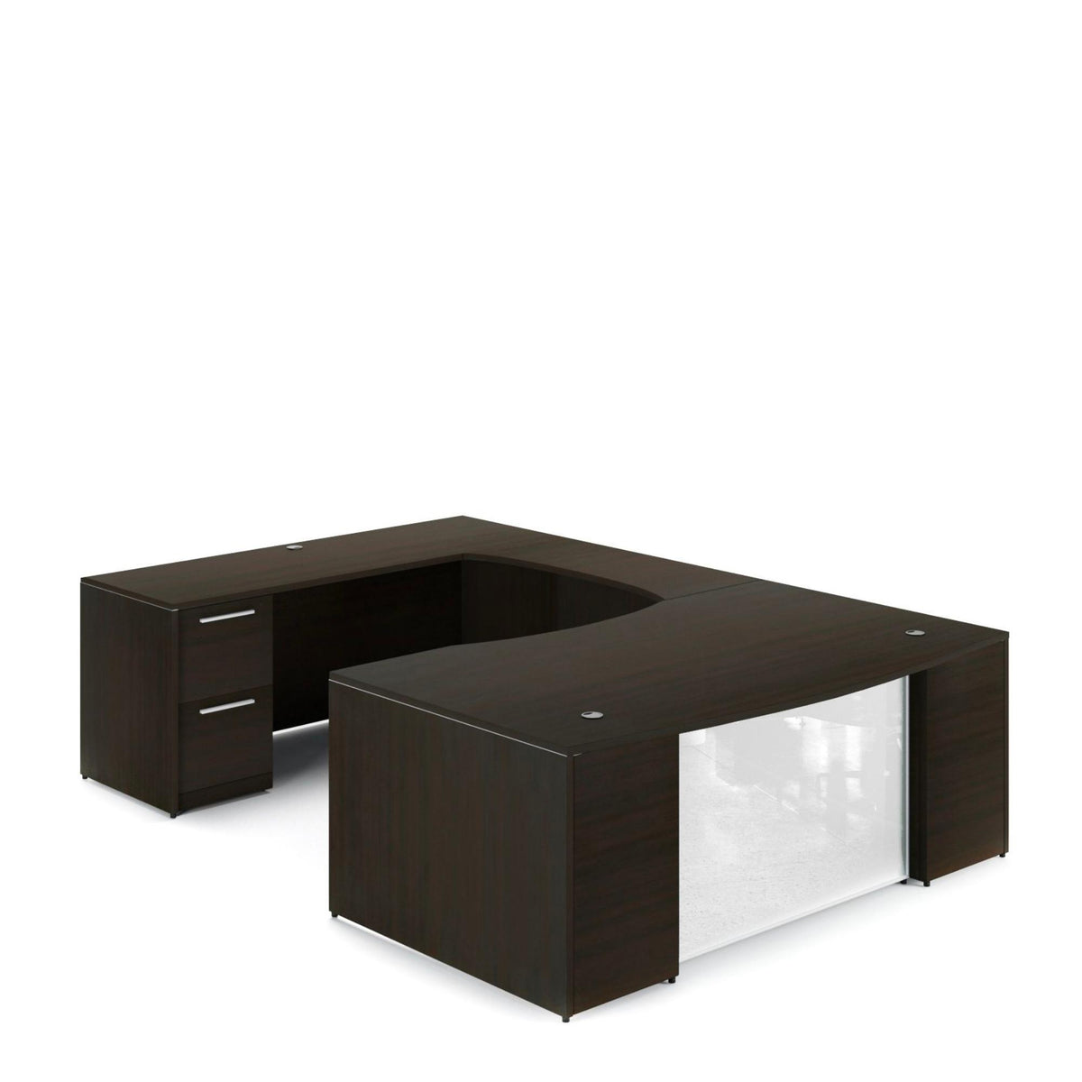 はちぽん 7点同梱 Potenza Bow Front U-Shaped Desk 72