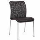 WESTON Visitor Armless Stackable Chair Mesh Back/Vinyl Seats