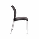 WESTON Visitor Armless Stackable Chair Mesh Back/Vinyl Seats