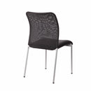 WESTON Visitor Armless Stackable Chair Mesh Back/Vinyl Seats